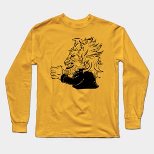 javier milei represented as a lion Long Sleeve T-Shirt